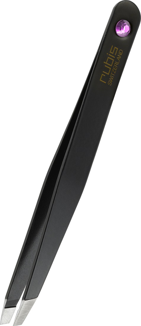 Rubis Swiss Made Slant Tweezer Swarovsky Black Amethyst 1K1802