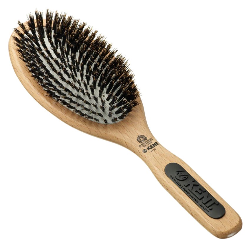 Kent Perfect For Smoothing Large Cushion Bristle Brush Wooden Hairbrush PF07