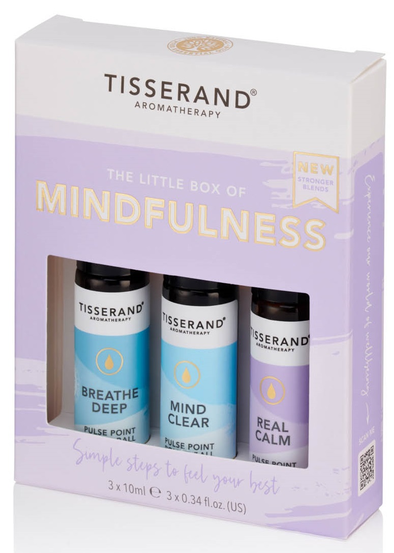 Tisserand LITTLE BOX OF MINDFULNESS Aromatherapy Rollerball Trio Gift