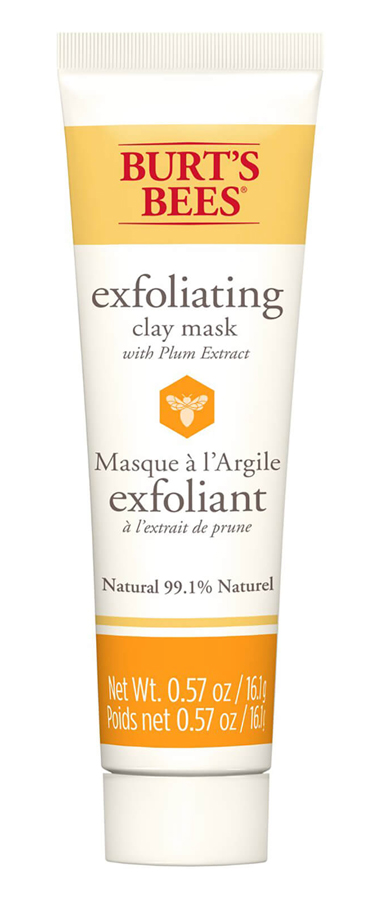 Burt\'s Bees EXFOLIATING Clay & Avocado Face/Facial MASK: 1 x Single Use Masque