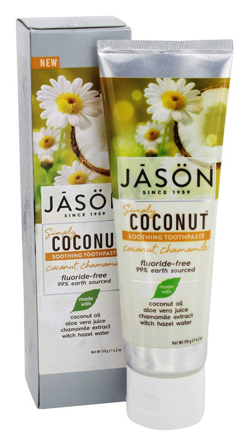 Jason Simply Coconut Chamomile Fluoride Free SOOTHING TOOTHPASTE 119g