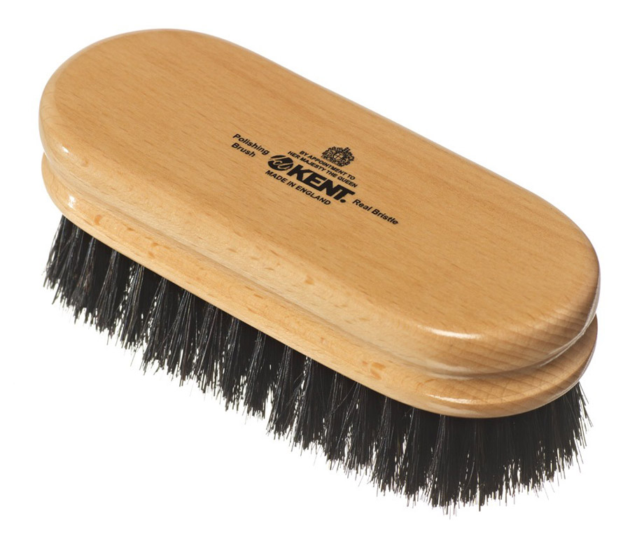 Kent Black Pure Bristle SHOE SHINE Varnished Beechwood Polishing/Buffing BRUSH (SHOE B)