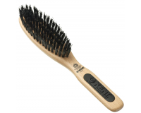 Kent Narrow Nylon & Natural Bristle Rubber Grip BRUSH Wooden Hairbrush PF05