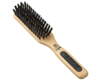 Kent Narrow Nylon & Natural Bristle Rubber Grip BRUSH Wooden Hairbrush PF06