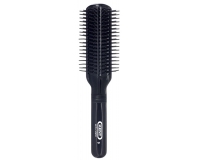 Kent Black Nylon Quill Anti-Static 7 Row Hair BRUSH Short Hairstyles (AS8)