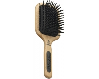 Kent Maxi-Phat Medium Detangle Paddle BRUSH Nylon Ball Tip Wooden Hairbrush PF19