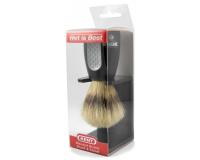 Kent WET IS BEST Black Plastic Blended Bristle Wet SHAVING BRUSH & STAND
