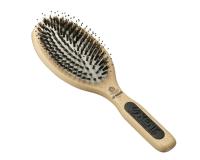 Kent Large Nylon & Natural Bristle Rubber Cushion BRUSH Wooden Hairbrush PF01