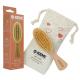 Kent Baby Soft Bristle Beechwood Hair Brush with Canvas Travel Pouch BA29