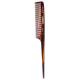 Kent Faux Tortoiseshell Hand Made Sawcut Tail Comb For Fine Hair 8T Handcrafted Tailcomb